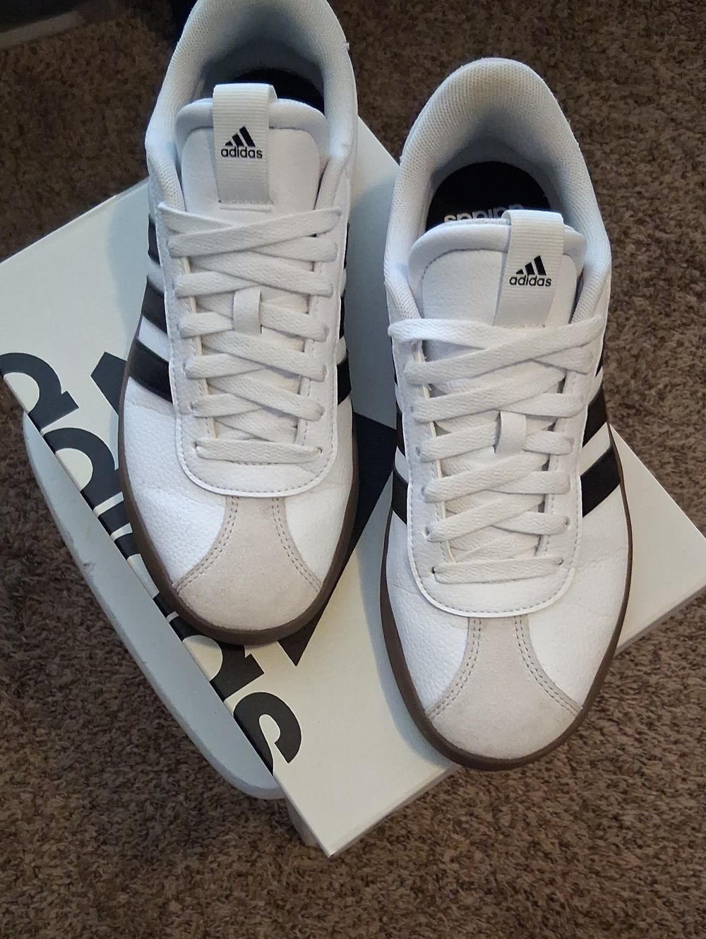 Adidas Womens White & Black Classic Retro Trainer